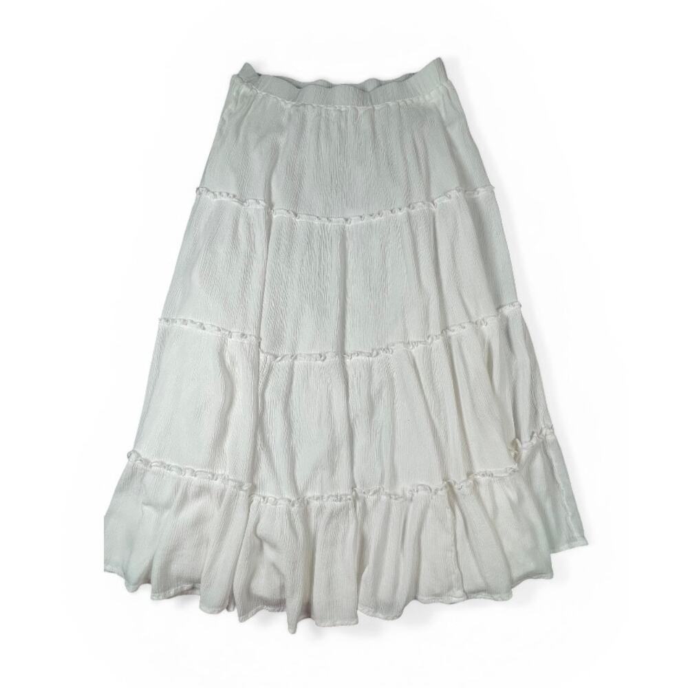 Princess Polly Miriah Maxi Skirt- Women's 12- White -Elastic Waist - Picture 6 of 6